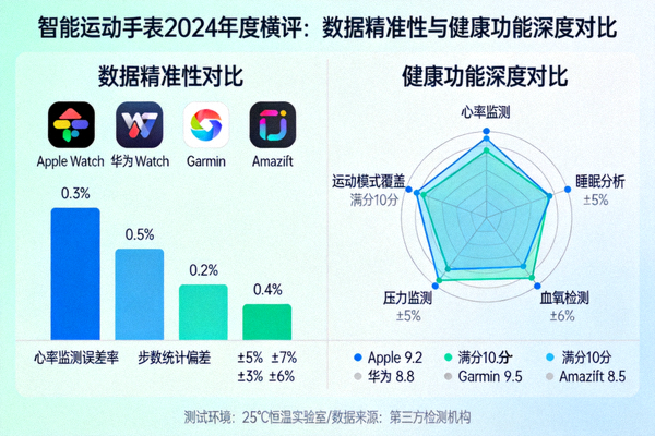 智能运动手表2024年度横评：数据精准性与健康功能深度对比